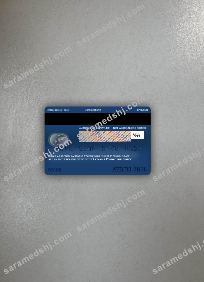 France La Banque Postale bank mastercard photolook back